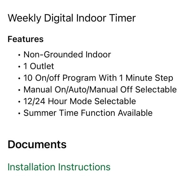 Smart Electrician 24 Hour 7 Day Digital Indoor Light Plug Indoor Timer - Picture 4 of 4